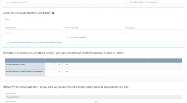 Jak wypełnić formularz rejestrowy BDO dla warsztatu samochodowego bez błędów