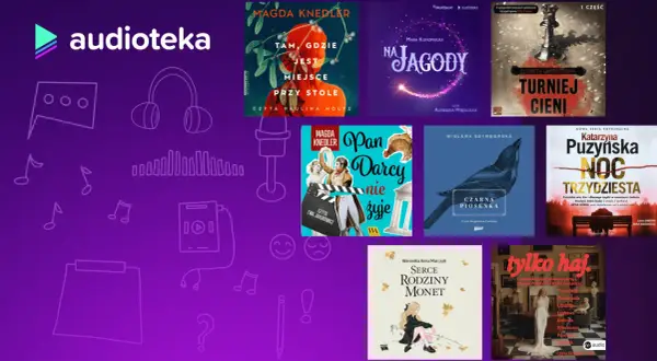 Kolekcja audiobooków polskich pisarek: Magda Knedler, Maria Konopnicka, Elżbieta Cherezińska, Wisława Szymborska, Katarzyna Puzyńska, Weronika Anna Marczak.