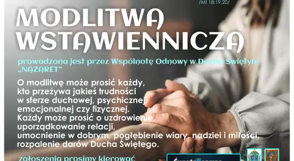 Skuteczne modlitwy o uzdrowienie prowadzone przez Wspólnotę Odnowy w Duchu Świętym „NAZARET”. Każdy może prosić o uzdrowienie, umocnienie i rozpalenie darów Ducha Świętego.