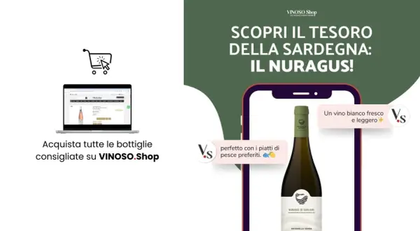 Scopri il tesoro della Sardegna: il Nuragus di Cagliari, un vino bianco fresco e leggero, perfetto con il pesce. Acquista su VINOSO.Shop.