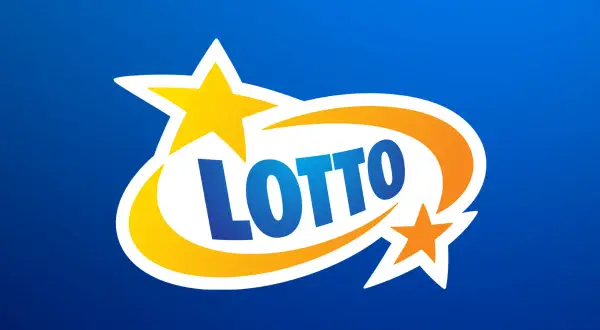 Logo LOTTO z gwiazdkami i łukami. Szukasz loteria lotto kod promocyjny?