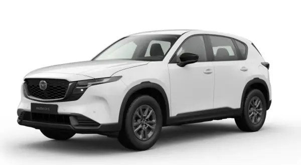 Biała Mazda CX-5 na białym tle. Sprawdź aktualną mazda cx-5 cena i wybierz swój wymarzony SUV.