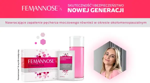 FEMANNOSEN D-MANNOZA - skuteczność i bezpieczeństwo nowej generacji. Produkt wspiera zdrowie dróg moczowych.