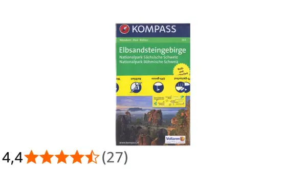 Wanderkarte Elbsandsteingebirge, Nationalpark Sächsische Schweiz und Böhmische Schweiz. Perfekt für Touren in der **czeska szwajcaria**.