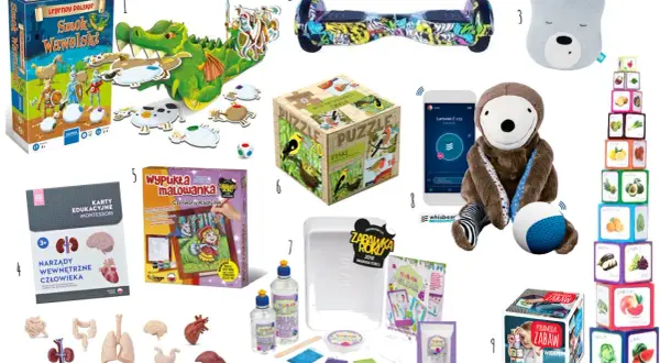 Karty edukacyjne, gra o smoku, puzzle, slime i inne pomysły na prezent dla dziecka zamiast zabawek.
