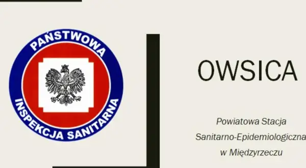 Owsica - czy owsiki są groźne? Logo Państwowej Inspekcji Sanitarnej i nazwa placówki.