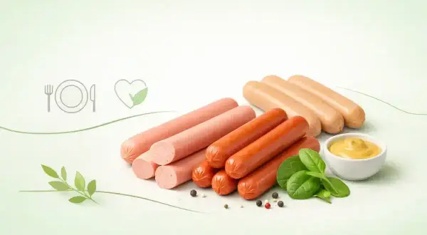 Różne rodzaje parówek, musztarda i liście szpinaku. Czy parówki są lekkostrawne? Zadbaj o zdrowie z naszymi produktami.