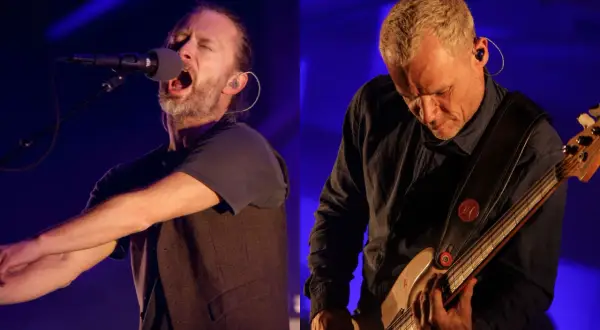 Thom Yorke śpiewa, Colin Greenwood gra na basie. Muzyka Radiohead, jak "atoms for peace", jednoczy ludzi.