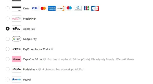 Dostawa za pobraniem jest dostępna, co oznacza, że nie trzeba płacić z góry.
