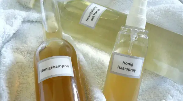 Honigshampoo, Honig Haarspray und Haarpflege mit Honig. Ideal gegen haare ausfetten.