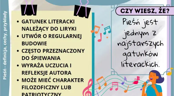 Pieśń to gatunek liryczny, często śpiewany, wyrażający uczucia. Jest jednym z najstarszych gatunków literackich.