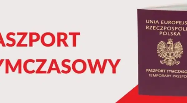 Paszport tymczasowy Rzeczypospolitej Polskiej. Dokument podróży z orłem.