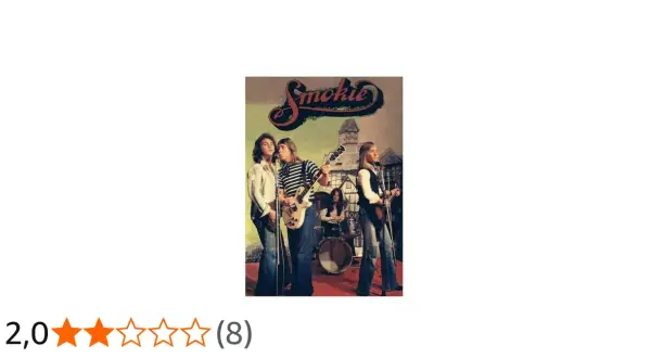 Smokie, zespół grający rocka, prezentuje swoje największe przeboje na okładce albumu.
