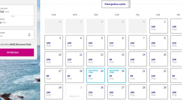 Szukasz tanich lotów na Sylwestra? Gdańsk-Turku, ceny od 39 PLN. Kalendarz lotów.