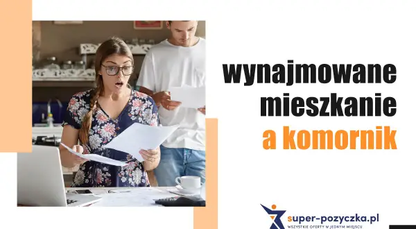 Zaskoczona para analizuje dokumenty. Czy komornik może wejść do wynajmowanego mieszkania? Dowiedz się więcej.
