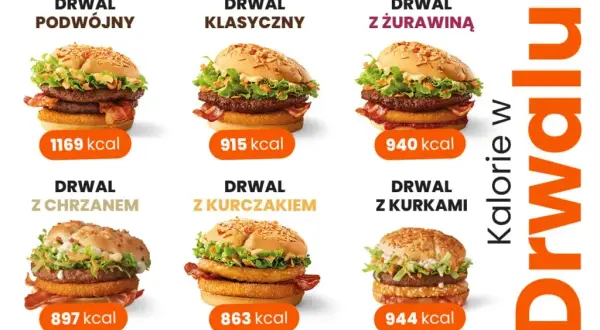 Ile kalorii ma Burger Drwala? Wszystkie wersje i porady dietetyka