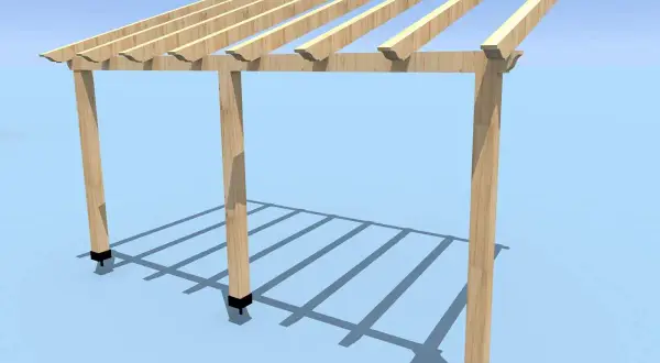 Estructura de madera para un porche. ¿Cuánto cuesta un porche así?