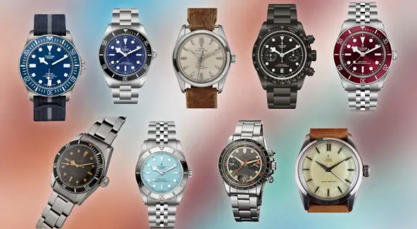 Variedad de relojes Tudor, desde modelos clásicos hasta deportivos, reflejando diversas opiniones de los Tudor.