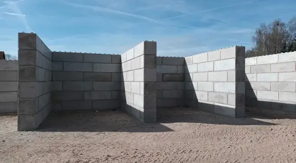 Budowa muru oporowego z betonowych bloków. Prosty sposób na stabilne ogrodzenie działki.