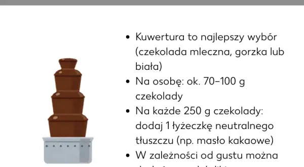 Jaka czekolada do fontanny? Wybierz idealną i uniknij wpadek!
