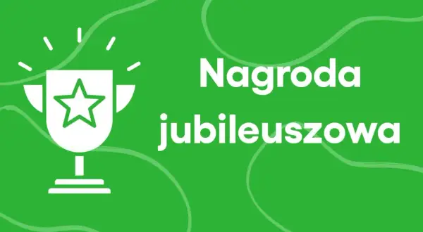 Biały puchar z gwiazdą symbolizuje nagrodę jubileuszową, np. za 35 lat pracy.
