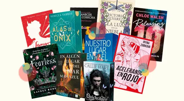 Colección de libros mas vendidos adolescentes: "Alas de Ónix", "Fearless", "Quicksilver", "Acelerando en Rojo" y más.