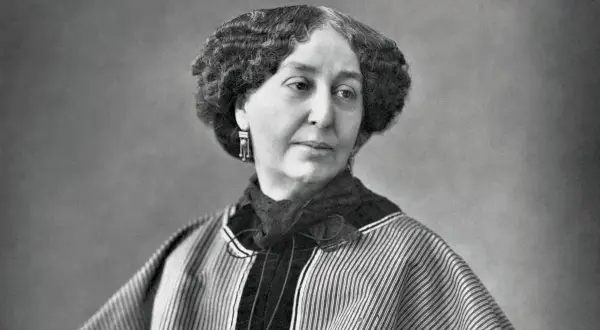 Portret George Sand, autorki wielu wspaniałych książek, w eleganckiej kreacji.