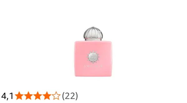 Różowy flakonik perfum Amouage Blossom Love, symbol kwitnącej miłości.