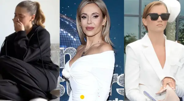 Czy poradnik o związkach napisany przez celebrytkę po rozwodzie jest wiarygodny? Trzy kobiety w różnych stylizacjach, jedna płacze, druga pozuje, trzecia w okularach.