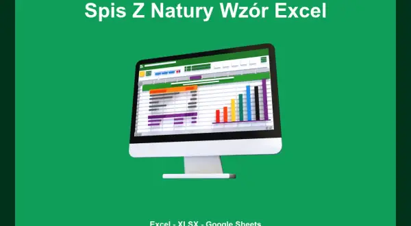 Monitor wyświetlający arkusz kalkulacyjny Excel z wykresem słupkowym.