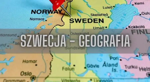 Mapa pokazuje Szwecję, Norwegię i Finlandię. Czerwony pinezka zaznacza Szwecję, sugerując pytanie: czy Szwecja ma dostęp do Morza Północnego?