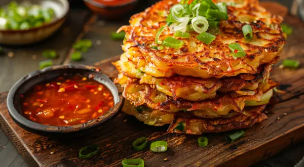 Placki kimchi: Smaczny przepis na placki z kimchi i ostrymi przyprawami