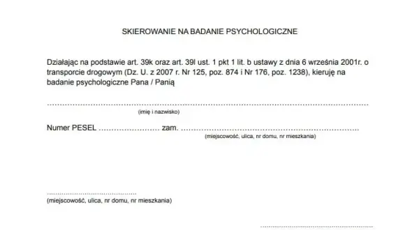 Kto może skierować kierowcę na badania psychologiczne i dlaczego to ważne?