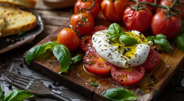 Pieczona burrata: Wyjątkowy przepis na burratę pieczoną z pomidorami