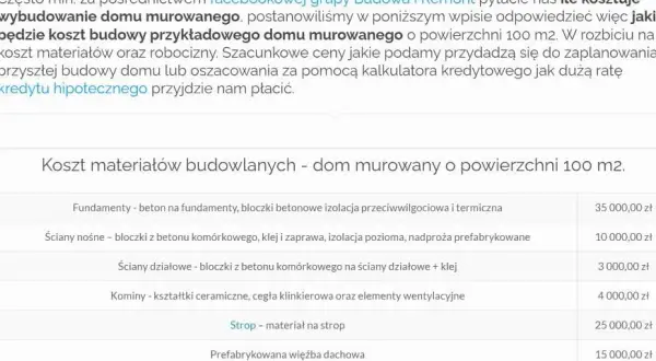 Ile kosztuje robocizna za wybudowanie domu? Porównaj ceny w Polsce