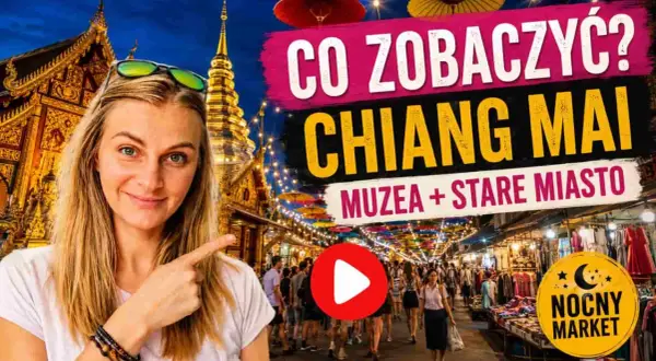 Co zobaczyć w Chiang Mai? Kobieta wskazuje na nocny market i świątynie.