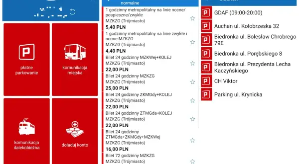 Aplikacja moBILET oferuje bilet metropolitalny Trójmiasto, z opcjami na różne okresy i środki transportu.