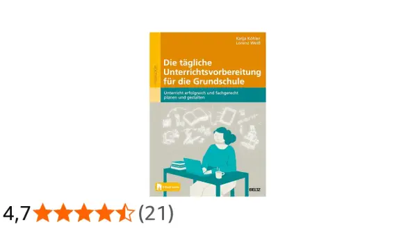 Eine Lehrerin bereitet den Unterricht vor. Das Buch "Die tägliche Unterrichtsvorbereitung für die Grundschule" zeigt, wie man Unterricht erfolgreich plant.