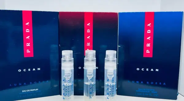 Próbki perfum Prada Luna Rossa Ocean, idealne dla kobiet, które cenią świeżość i elegancję.
