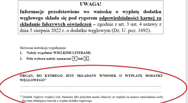 Dofinansowanie do węgla: gdzie złożyć wniosek i uniknąć problemów