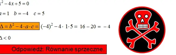 Delta w matematyce jest równoznaczna z kluczem do równania kwadratowego