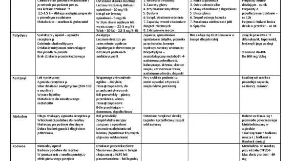Opiaty co to? Morfina, petydyna, fentanyl, metadon, kodeina – leki przeciwbólowe, ich wskazania, działania niepożądane i przeciwwskazania.