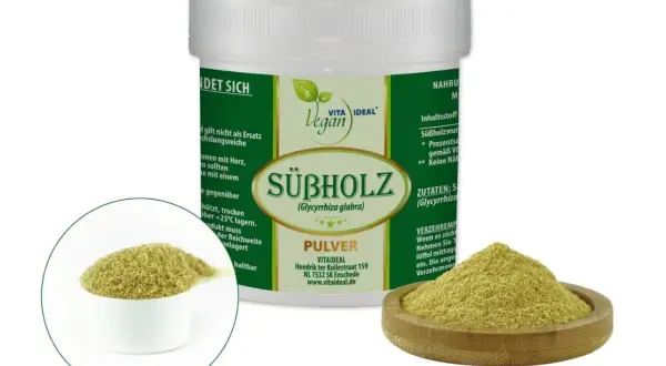 Süßholzpulver (Glycyrrhiza glabra) mit Dipotassium Glycyrrhizate. Vegan, ideal für die tägliche Einnahme.