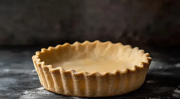 Tom pajdegsform redo för fyllning. Ett perfekt pajdeg recept är grunden för en lyckad paj.