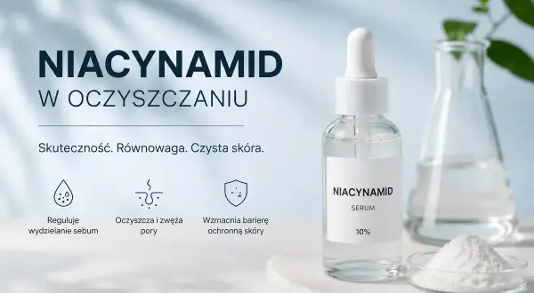 Serum z niacynamidem do oczyszczania skóry. Reguluje sebum, oczyszcza pory i wzmacnia barierę ochronną.
