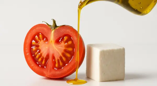 Pomodori, formaggio e olio d'oliva: un trio gustoso che non impatta negativamente sulla glicemia.