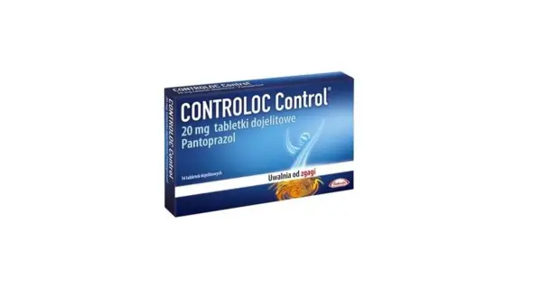 Opakowanie Controloc Control 20 mg z pantoprazolem. Czy Controloc jest bezpieczny? Uwalnia od zgagi. 14 tabletek dojelitowych.