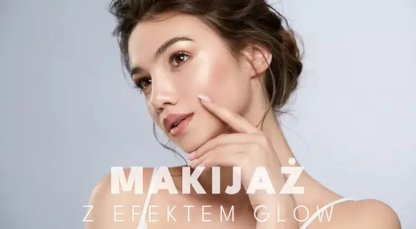 Kobieta z subtelnym makijażem rozświetlającym, podkreślającym naturalne piękno. Jej skóra promienieje zdrowym blaskiem.
