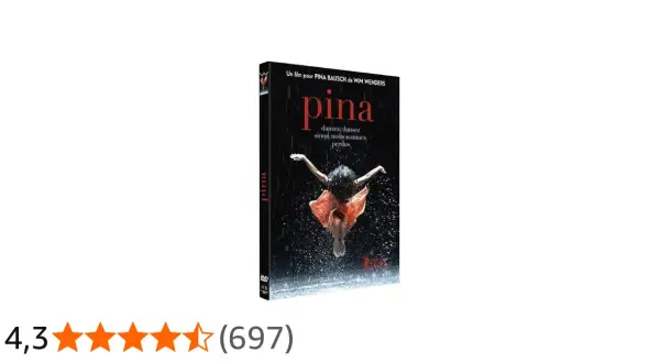 Copertina del film "Pina" di Wim Wenders, un tributo alla coreografa Pina Bausch. La ballerina danza sotto la pioggia.