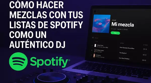 Un DJ profesional muestra cómo mezclar canciones de Spotify en una laptop y controlador.